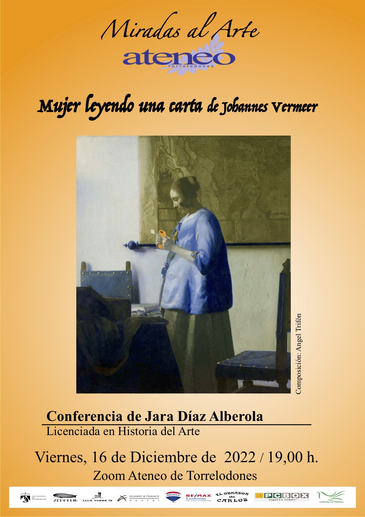 Mujer leyendo una carta de Johannes Vermeer